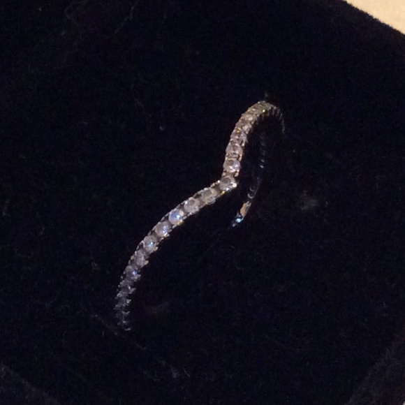 Pandora Wishbone ring with CZ stones - Picture 1 of 3
